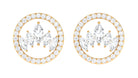 Rosec Jewels-Certified Real Diamond Circle Stud Earrings