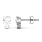 Zircon Minimal Screw Back Stud Earrings Zircon - ( AAAA ) - Quality - Rosec Jewels