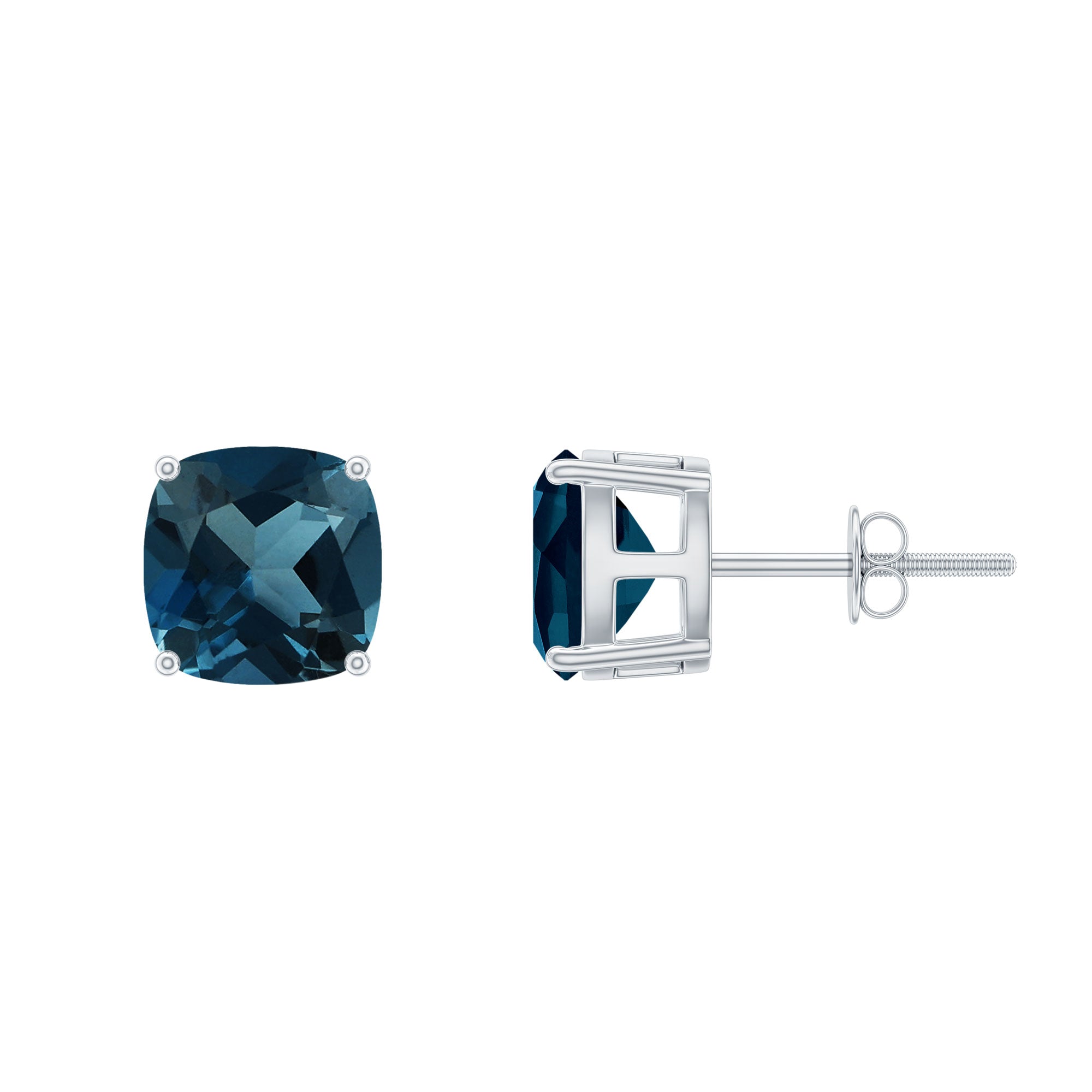 7 deals ctw genuine London blue topaz earrings