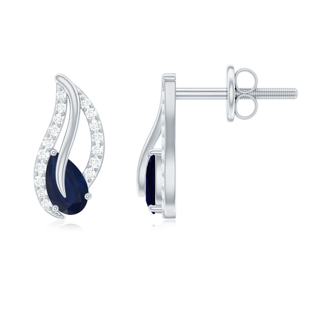 Blue Sapphire Earrings | Buy Sapphire Stud, Drop, Halo Earrings