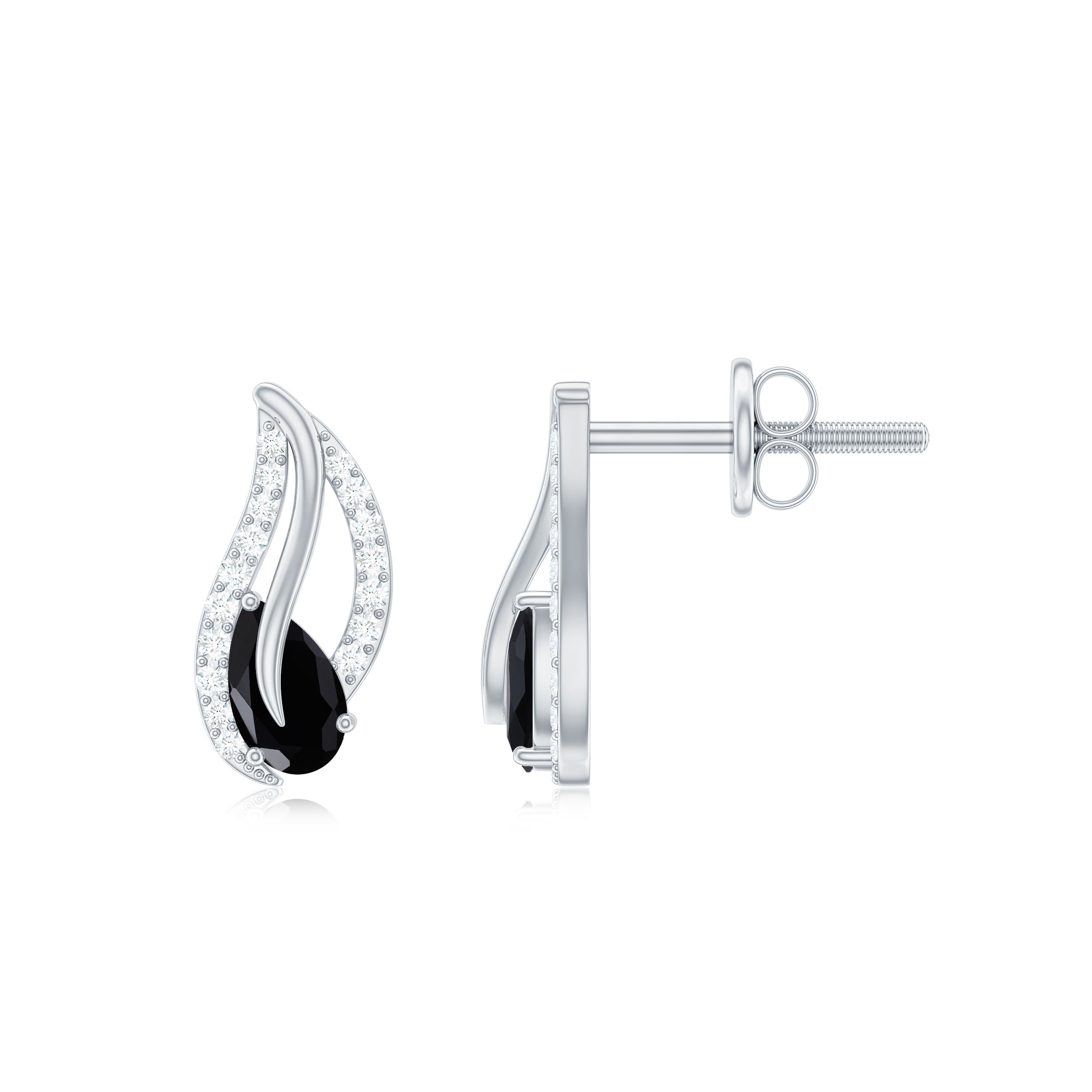 Black Spinel Earring | Spinel Earring | Vvs1 Moissanite Earrings | 925 Silver cheapest Earrings | Anniversary Gift | Dangal Earring | Gift For Her |