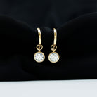 Rosec Jewels-Bezel Set Moissanite and Hinged Hoop Earrings