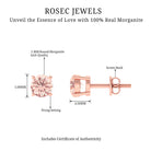5 MM Morganite Solitaire Stud Earrings in 4 Prong Setting Morganite - ( AAA ) - Quality - Rosec Jewels
