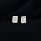 6X8 MM Octagon Shape Moissanite Solitaire Stud Earrings Moissanite - ( D-VS1 ) - Color and Clarity - Rosec Jewels