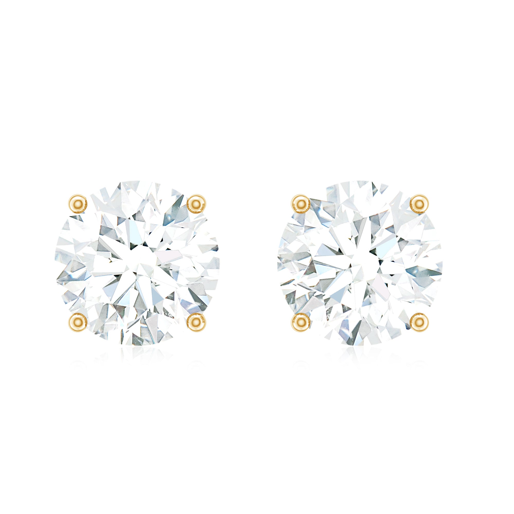 Rosec Jewels-Certified Lab Grown Diamond 4 Prong Stud Earrings