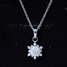 3/4 CT Snowflake Cluster Pendant Necklace with Moissanite Moissanite - ( D-VS1 ) - Color and Clarity - Rosec Jewels