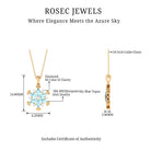 Sky Blue Topaz and Diamond Snowflake Pendant Necklace Sky Blue Topaz - ( AAA ) - Quality - Rosec Jewels