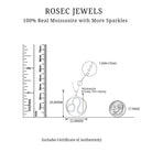 Certified Moissanite Leo Zodiac Sign Pendant Necklace Moissanite - ( D-VS1 ) - Color and Clarity - Rosec Jewels