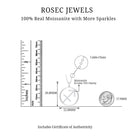 Certified Moissanite Sagittarius Zodiac Sign Pendant Necklace Moissanite - ( D-VS1 ) - Color and Clarity - Rosec Jewels