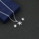 1.5 CT Contemporary Moissanite Snowflake Silver Jewelry Set - Rosec Jewels