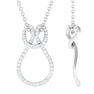 Classic Moissanite Twisted Infinity Pendant Necklace in Silver - Rosec Jewels