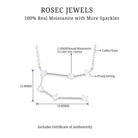 Moissanite Gemini Constellation Necklace - Rosec Jewels