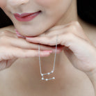 Moissanite Gemini Constellation Necklace - Rosec Jewels