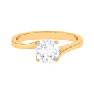 1.50 CT Moissanite Solitaire Ring in 4 Prong Twist Setting Moissanite - ( D-VS1 ) - Color and Clarity - Rosec Jewels