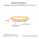 Natural and Certified Diamond Bow Promise Ring in Gold Diamond - ( HI-SI ) - Color and Clarity - Rosec Jewels