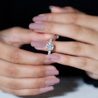 Lauren Sanchez Inspired Cushion Cut Moissanite Solitaire Engagement Ring Moissanite - ( D-VS1 ) - Color and Clarity - Rosec Jewels