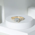 Lauren Sanchez Inspired Cushion Cut Moissanite Solitaire Engagement Ring Moissanite - ( D-VS1 ) - Color and Clarity - Rosec Jewels