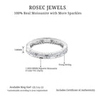 2 CT Stackable Moissanite Eternity Ring for Anniversary Moissanite - ( D-VS1 ) - Color and Clarity - Rosec Jewels