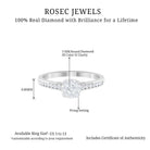 Illusion Set Diamond Engagement Ring Diamond - ( HI-SI ) - Color and Clarity - Rosec Jewels