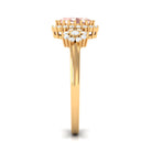 Rosec Jewels-Oval Morganite Designer Engagement Ring with Diamond