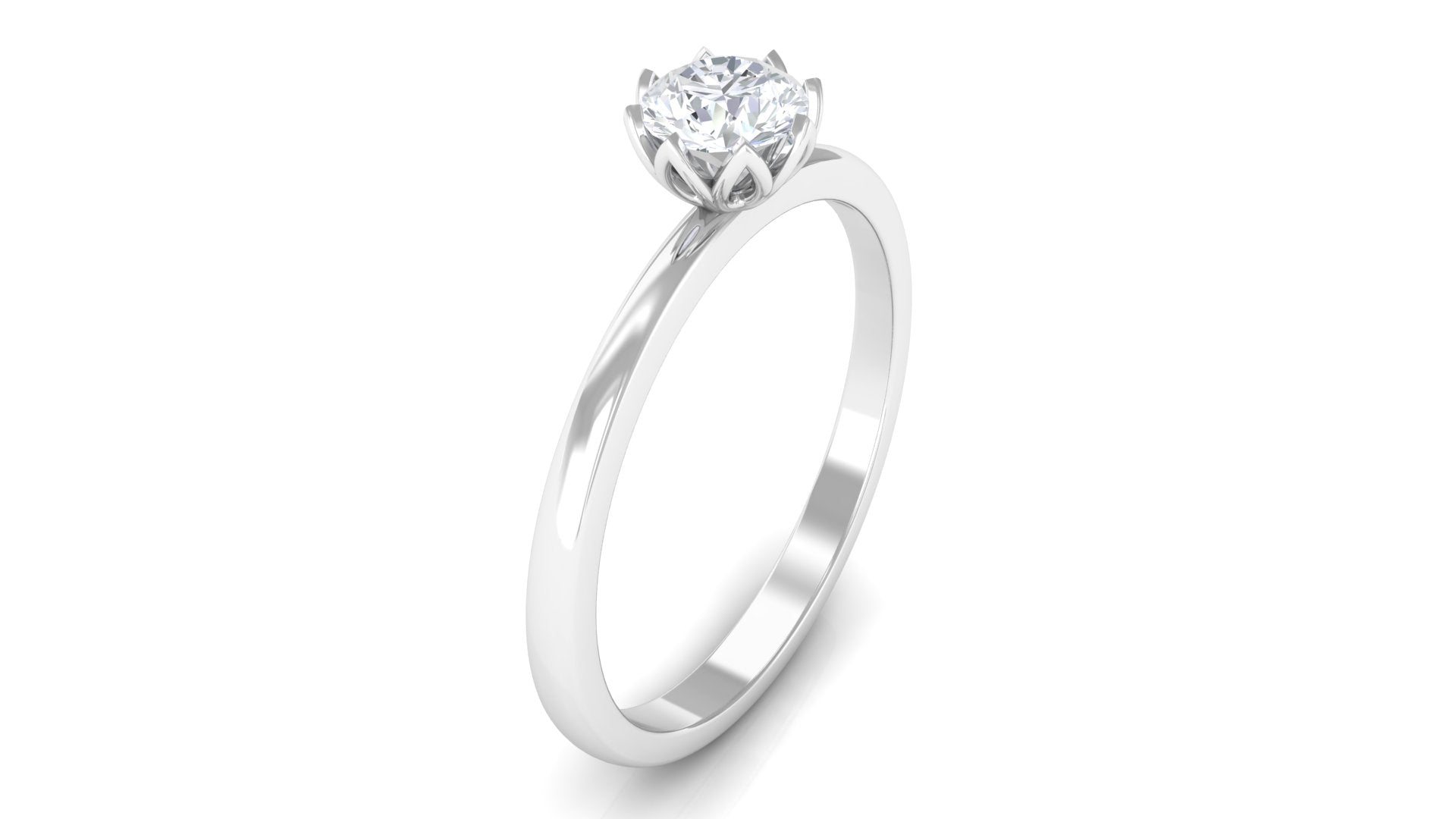 0.50 CT Real Diamond Solitaire Promise Ring Diamond - ( HI-SI ) - Color and Clarity - Rosec Jewels