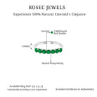 3/4 CT Seven Stone Emerald Ring for Women Emerald - ( AAA ) - Quality - Rosec Jewels