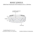 Certified Diamond Zig Zag Wedding Band Ring Diamond - ( HI-SI ) - Color and Clarity - Rosec Jewels