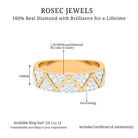 Certified Diamond Zig Zag Wedding Band Ring Diamond - ( HI-SI ) - Color and Clarity - Rosec Jewels