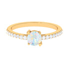 Certified Ethiopian Opal Solitaire Promise Ring with Diamond Ethiopian Opal - ( AAA ) - Quality - Rosec Jewels