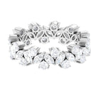 Marquise and Round Moissanite Cluster Eternity Band Moissanite - ( D-VS1 ) - Color and Clarity - Rosec Jewels