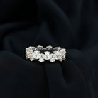 Marquise and Round Moissanite Cluster Eternity Band Moissanite - ( D-VS1 ) - Color and Clarity - Rosec Jewels