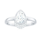 Pear Shape Moissanite Teardrop Solitaire Engagement Ring Moissanite - ( D-VS1 ) - Color and Clarity - Rosec Jewels