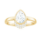 Pear Shape Moissanite Teardrop Solitaire Engagement Ring Moissanite - ( D-VS1 ) - Color and Clarity - Rosec Jewels