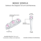 1.25 CT Rose Quartz and Diamond Wedding Anniversary Band Ring Rose Quartz - ( AAA ) - Quality - Rosec Jewels