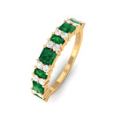 Rosec Jewels-Lab-Created Emerald and Diamond Classic Eternity Band Ring