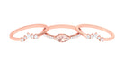 Marquise Cut Morganite Stackable Ring Set with Diamond Morganite - ( AAA ) - Quality - Rosec Jewels