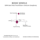 Oval Pink tourmaline Solitaire Ring Set with Moissanite Pink Tourmaline - ( AAA ) - Quality - Rosec Jewels