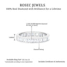 1.25 CT Baguette Cut Natural Diamond Eternity Ring in Channel Setting Diamond - ( HI-SI ) - Color and Clarity - Rosec Jewels