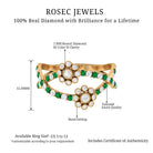 1 CT Floral Created Emerald and Diamond Cocktail Ring Lab Created Emerald - ( AAAA ) - Quality - Rosec Jewels