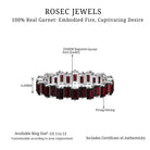 Uneven Baguette Cut Garnet Eternity Ring in 2 Prong Setting Garnet - ( AAA ) - Quality - Rosec Jewels