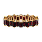 Uneven Baguette Cut Garnet Eternity Ring in 2 Prong Setting Garnet - ( AAA ) - Quality - Rosec Jewels