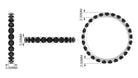 Minimal Black Onyx Eternity Ring Black Onyx - ( AAA ) - Quality - Rosec Jewels