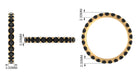 Minimal Black Onyx Eternity Ring Black Onyx - ( AAA ) - Quality - Rosec Jewels