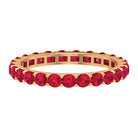 Minimal Round Ruby Eternity Ring Ruby - ( AAA ) - Quality - Rosec Jewels