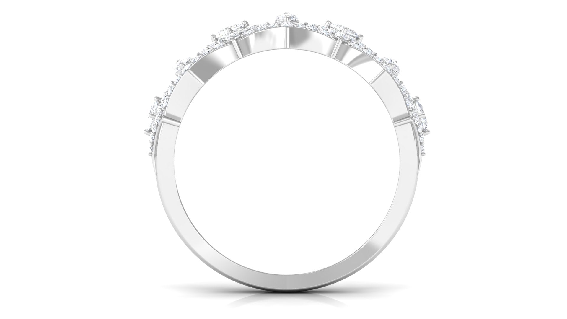 Natural Diamond Wedding Band Ring Diamond - ( HI-SI ) - Color and Clarity - Rosec Jewels