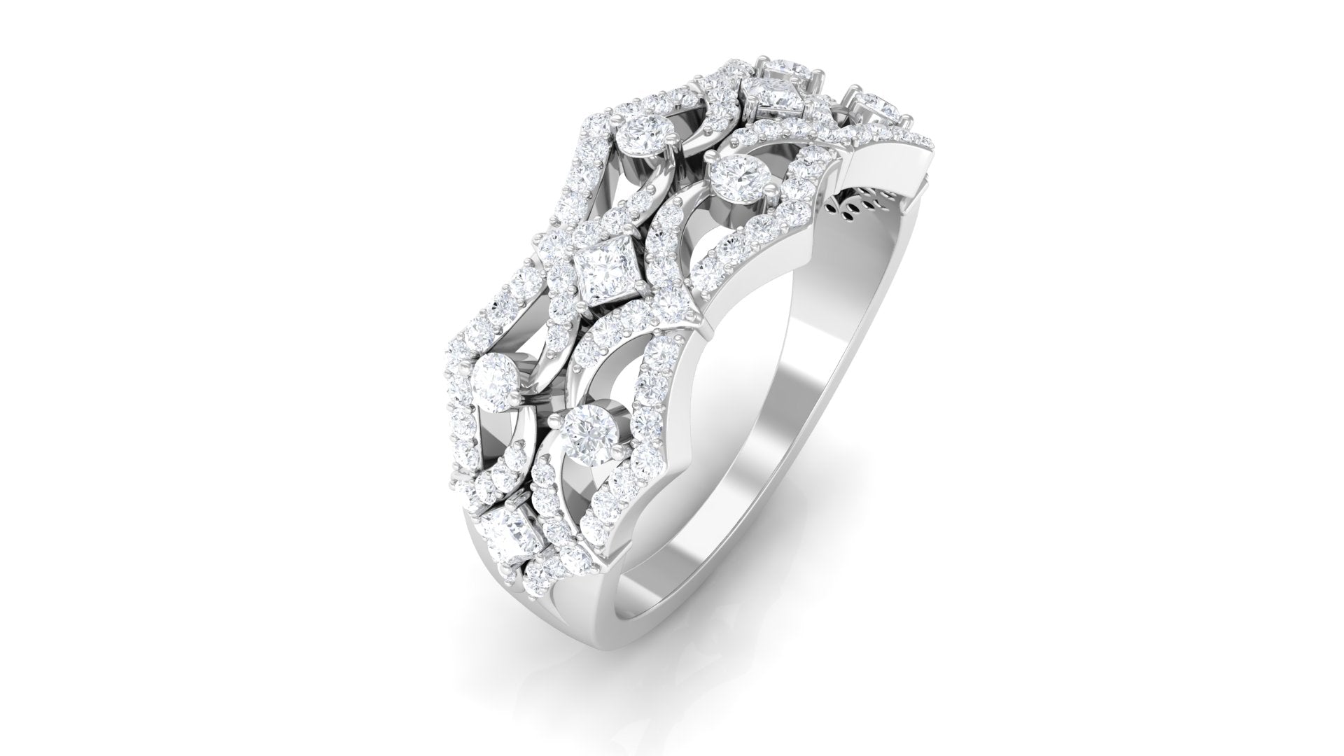 Natural Diamond Wedding Band Ring Diamond - ( HI-SI ) - Color and Clarity - Rosec Jewels