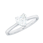 1.5 CT Heart Shape Moissanite Solitaire Ring Moissanite - ( D-VS1 ) - Color and Clarity - Rosec Jewels