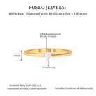 Diamond Solitaire Ring in 4 Prong Diagonal Setting Diamond - ( HI-SI ) - Color and Clarity - Rosec Jewels