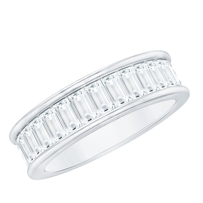 Certified Moissanite Channel Set Eternity Band
