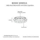 Marquise and Round Shape Moissanite Wedding Eternity Band Ring Moissanite - ( D-VS1 ) - Color and Clarity - Rosec Jewels